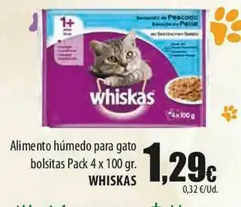 SPAR Lanzarote Alimento Húmedo Para Gato Bolsitas Pack 4 Whiskas oferta