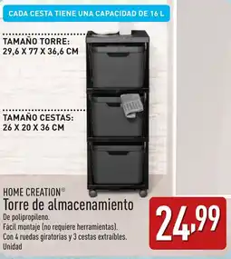 ALDI HOME CREATION® Torre de almacenamiento oferta