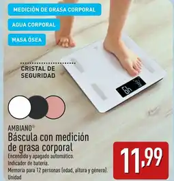 ALDI AMBIANOⓇ Báscula con medición de grasa corporal oferta