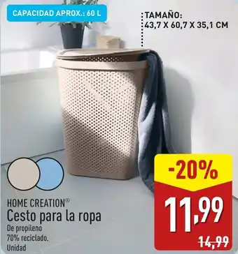 ALDI HOME CREATION® Cesto para la ropa oferta