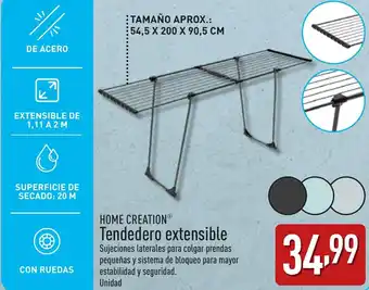 ALDI HOME CREATION® Tendedero extensible oferta