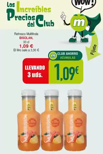 Masymas BISOLAN Refresco Multifruta oferta