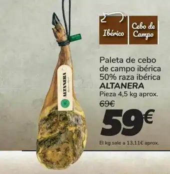Carrefour Paleta De Cebo De Campo Ibérica 50% Raza Ibérica Altanera oferta