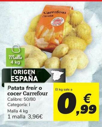Carrefour Patata Freír O Cocer Carrefour oferta