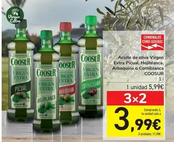 Carrefour Aceite De Oliva Virgen Extra Picual Hojiblanca Arbequina O Corniblanca Coosur oferta