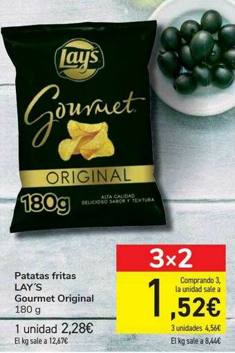 Carrefour Patatas Fritas Lay's Gourmet Original oferta