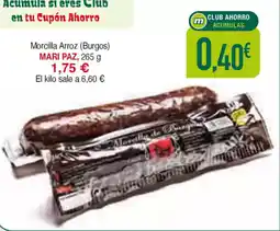 Masymas MARI PAZ Morcilla Arroz (Burgos) oferta