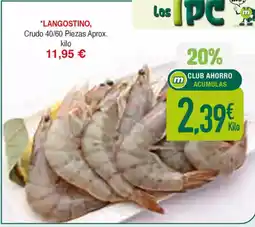 Masymas LANGOSTINO Crudo 40/60 Piezas oferta