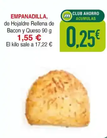 Masymas EMPANADILLA, de Hojaldre Rellena de Bacon y Queso oferta