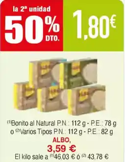 Masymas ALBO Bonito al Natural oferta