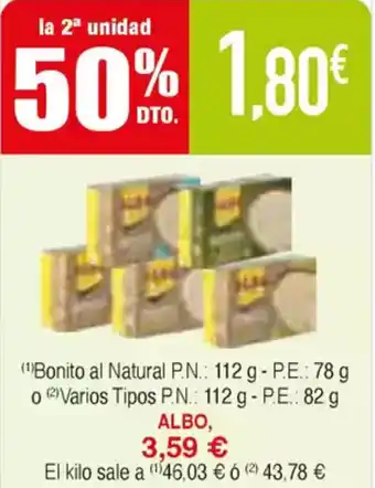 Masymas ALBO Bonito al Natural oferta