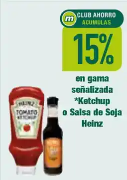 Masymas HEINZ en gama señalizada *Ketchup o Salsa de Soja oferta