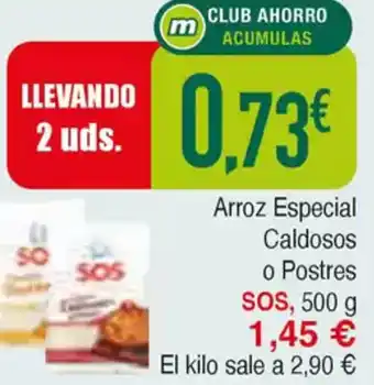 Masymas SOS Arroz Especial Caldosos o Postres oferta