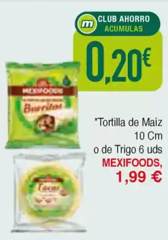 Masymas MEXIFOODS Tortilla de Maíz 10 Cm o de Trigo 6 uds oferta