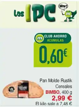 Masymas BIMBO Pan Molde Rustik Cereales oferta