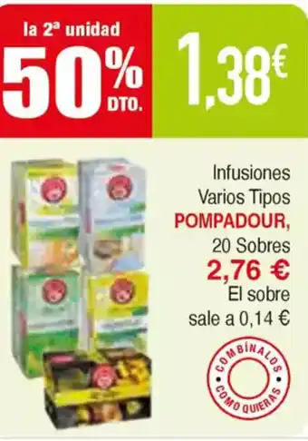 Masymas POMPADOUR Infusiones Varios Tipos oferta