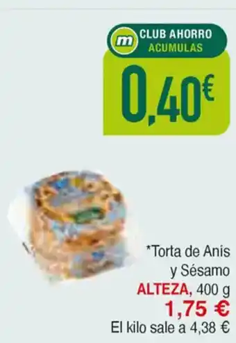 Masymas ALTEZA Torta de Anís y Sésamo oferta