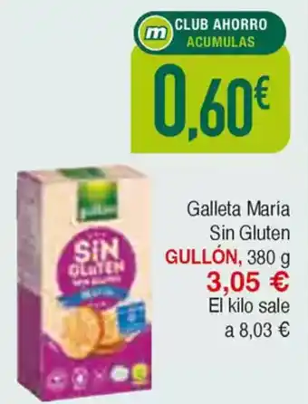 Masymas GULLÓN Galleta María Sin Gluten oferta