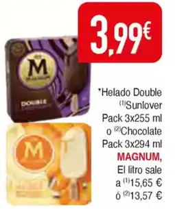 Masymas MAGNUM Helado Double Sunlover o Chocolate oferta