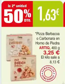 Masymas ARTIQ Pizza Barbacoa o Carbonara en Horno de Piedra oferta