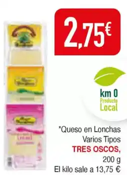 Masymas TRES OSCOS Queso en Lonchas Varios Tipos oferta