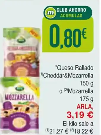 Masymas ARLA Queso Rallado "Cheddar&Mozarrella o Mozarrella oferta