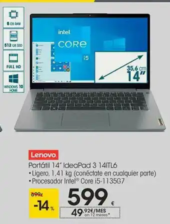 Eroski Lenovo Portátil 14 oferta