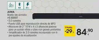 Eroski Aiwa Barra De Sonido He-888bt oferta