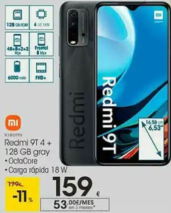 Eroski Xiami Redmi 9t 4+ oferta
