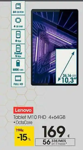 Eroski Lenovo Tablet M10 Fhd 4+64gb oferta