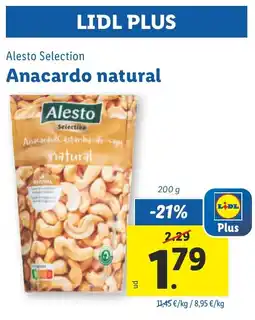 Lidl Anacardo natural oferta