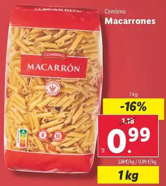 Lidl COMBINO Macarrones oferta