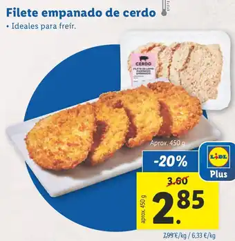 Lidl Filete empanado de cerdo oferta