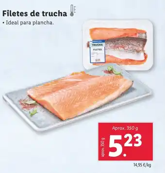 Lidl Filetes de trucha oferta