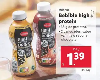 Lidl MILBONA Bebible high protein oferta