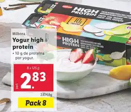 Lidl MILBONA Yogur high protein oferta