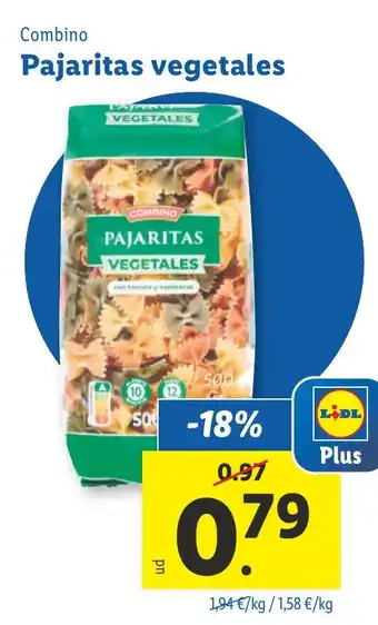 Lidl COMBINO Pajaritas vegetales oferta