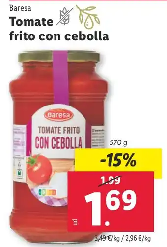 Lidl BARESA Tomate frito con cebolla oferta