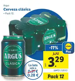 Lidl ARGUS Cerveza clásica oferta