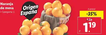 Lidl Naranja de mesa oferta