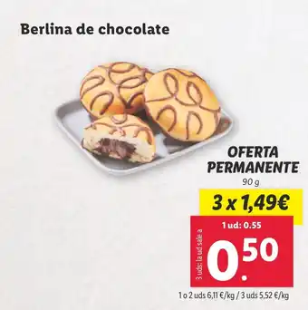 Lidl Berlina de chocolate oferta