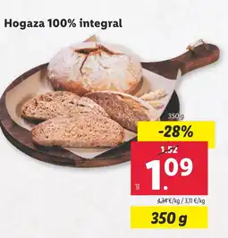 Lidl Hogaza 100% integral oferta