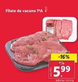 Lidl Filete de vacuno 1ªA oferta