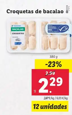 Lidl Croquetas de bacalao oferta