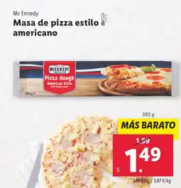 Lidl MCENNEDY Masa de pizza estilo americano oferta