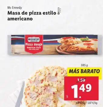 Lidl MCENNEDY Masa de pizza estilo americano oferta