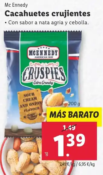 Lidl MCENNEDY Cacahuetes crujientes oferta