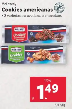 Lidl MCENNEDY Cookies americanas oferta