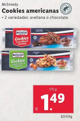 Lidl MCENNEDY Cookies americanas oferta