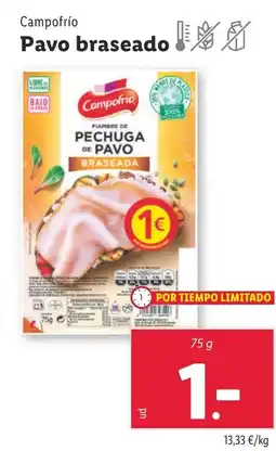 Lidl CAMPOFRIO Pavo braseado oferta